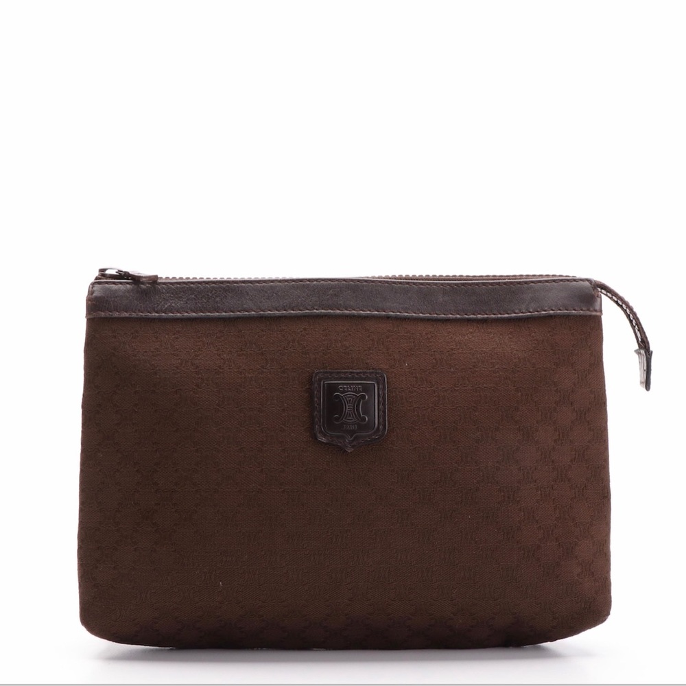 CELINE Triomphe Macadam Clutch Handbags